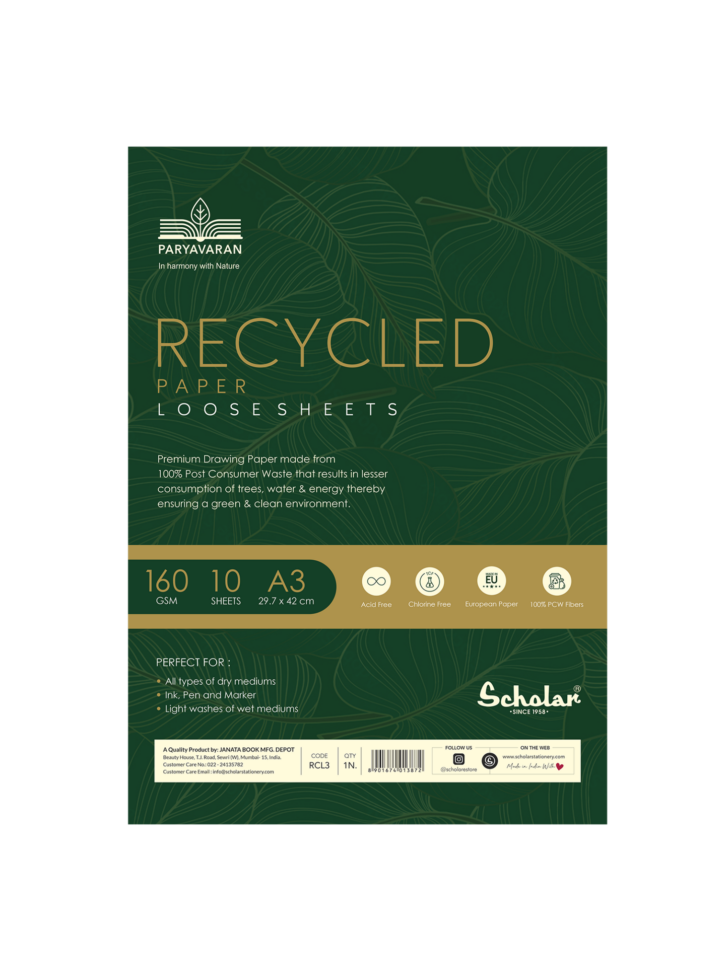 100% Recycled Loose Sheets