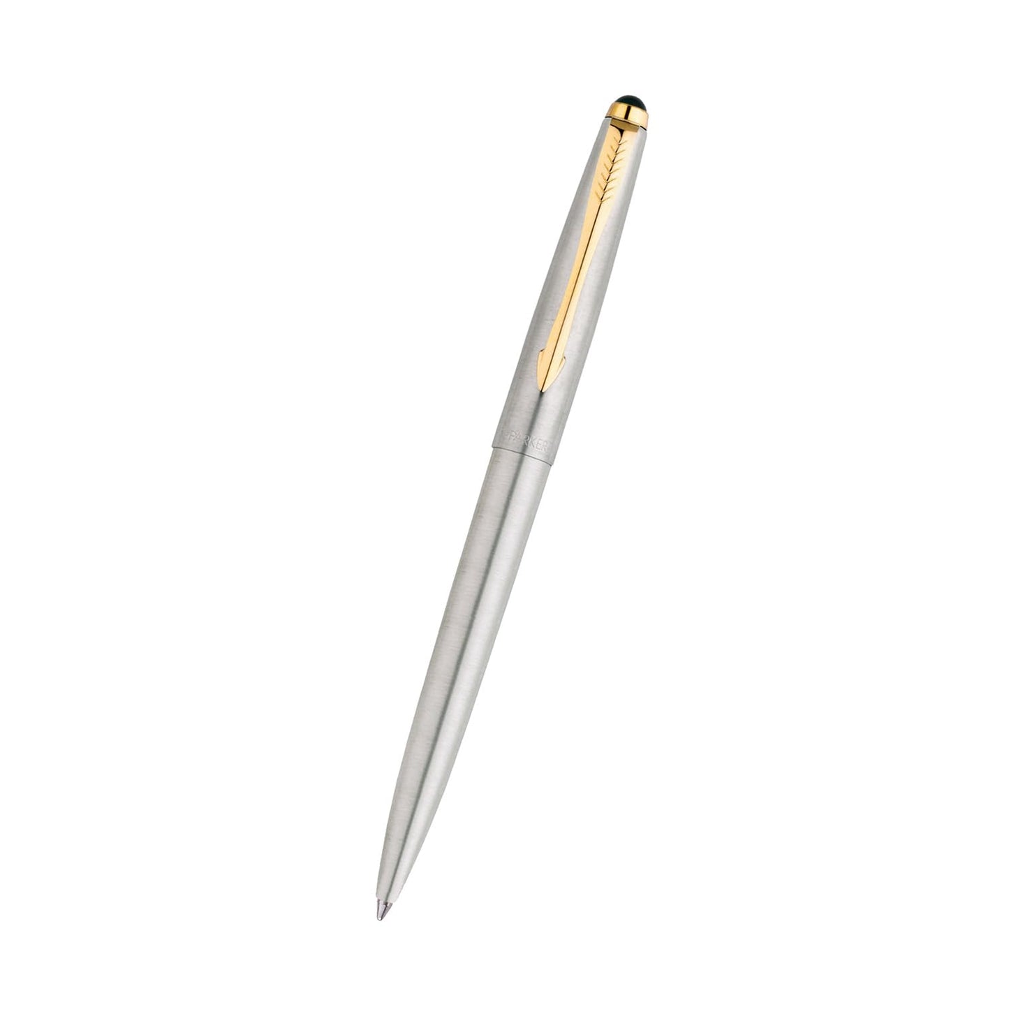 Parker Galaxy Stainless Steel Gold Trim Ball Pen