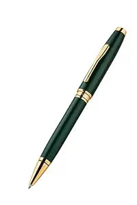 Cross Coventry Satin Metallic Green Lacquer with Gold PVD Appointments Ballpoint Pen