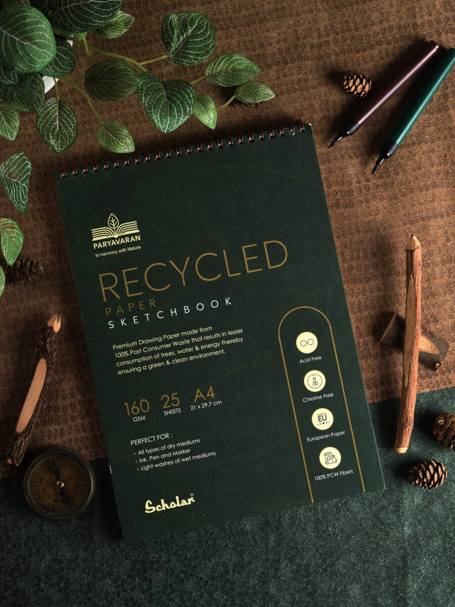 100% Recycled Sketch Book