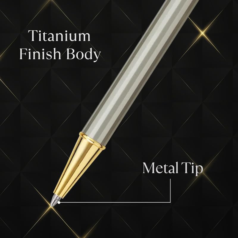 Pierre Cardin Jewel Titanium Premium Ball Pen with Twist Mechanism