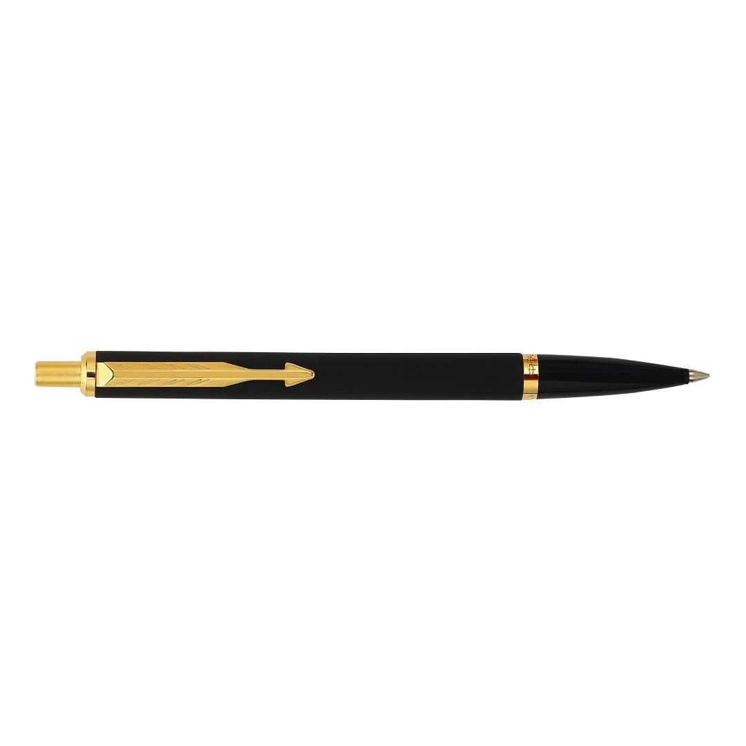 Parker Latitude Matte Black Gold Trim Ball Pen