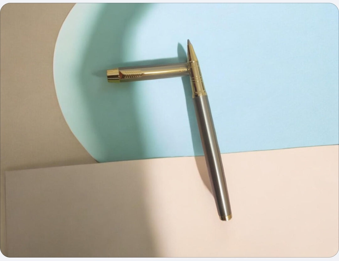 Dikawen 297 Silver & Gold Roller Ball Pen