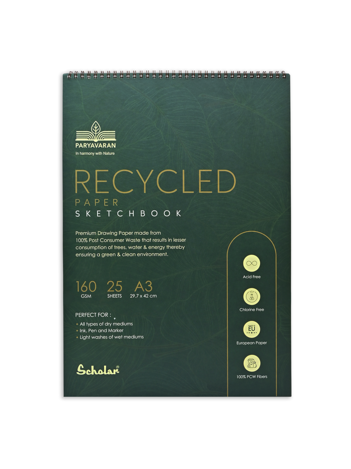 100% Recycled Sketch Book