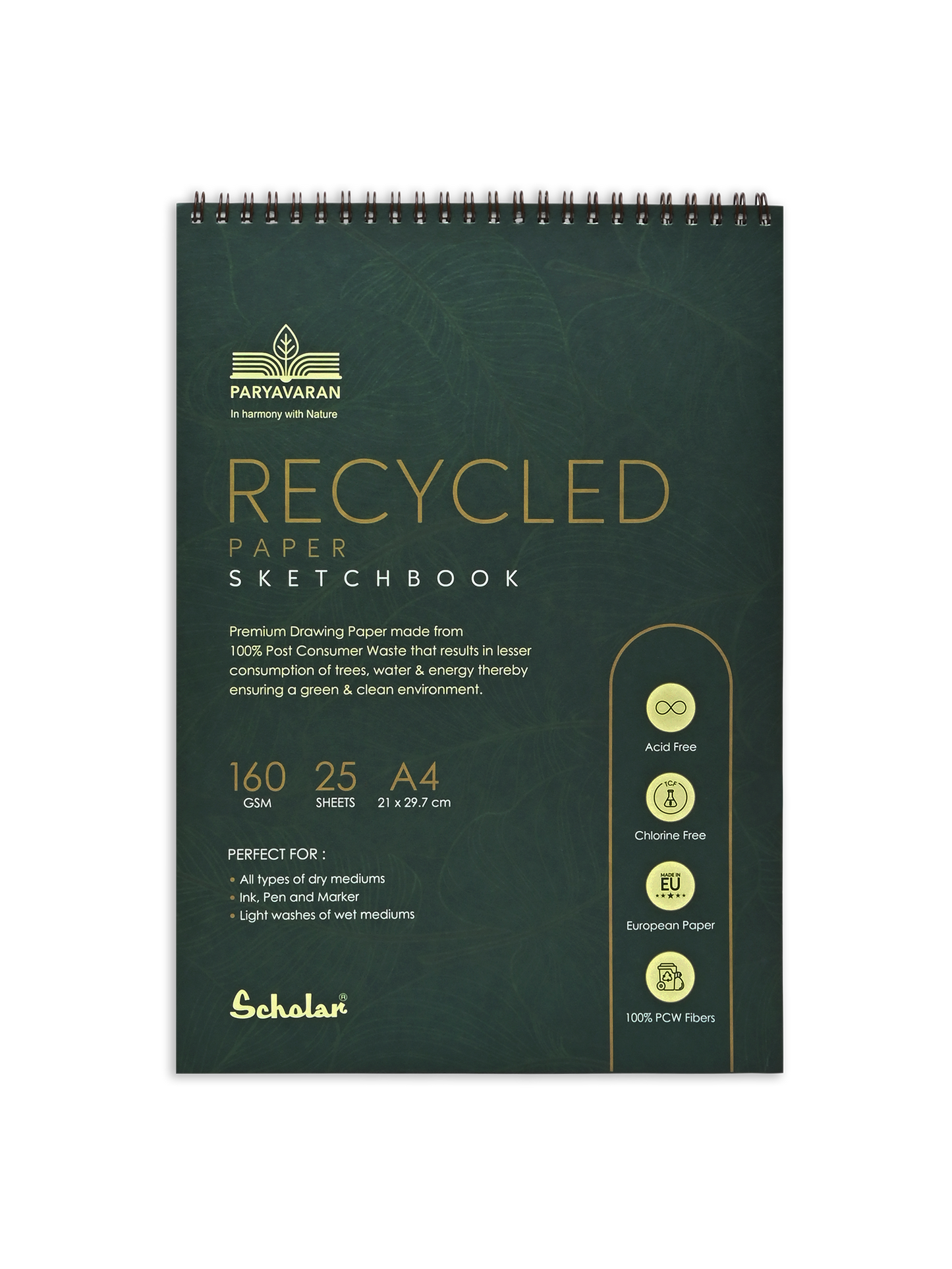 100% Recycled Sketch Book