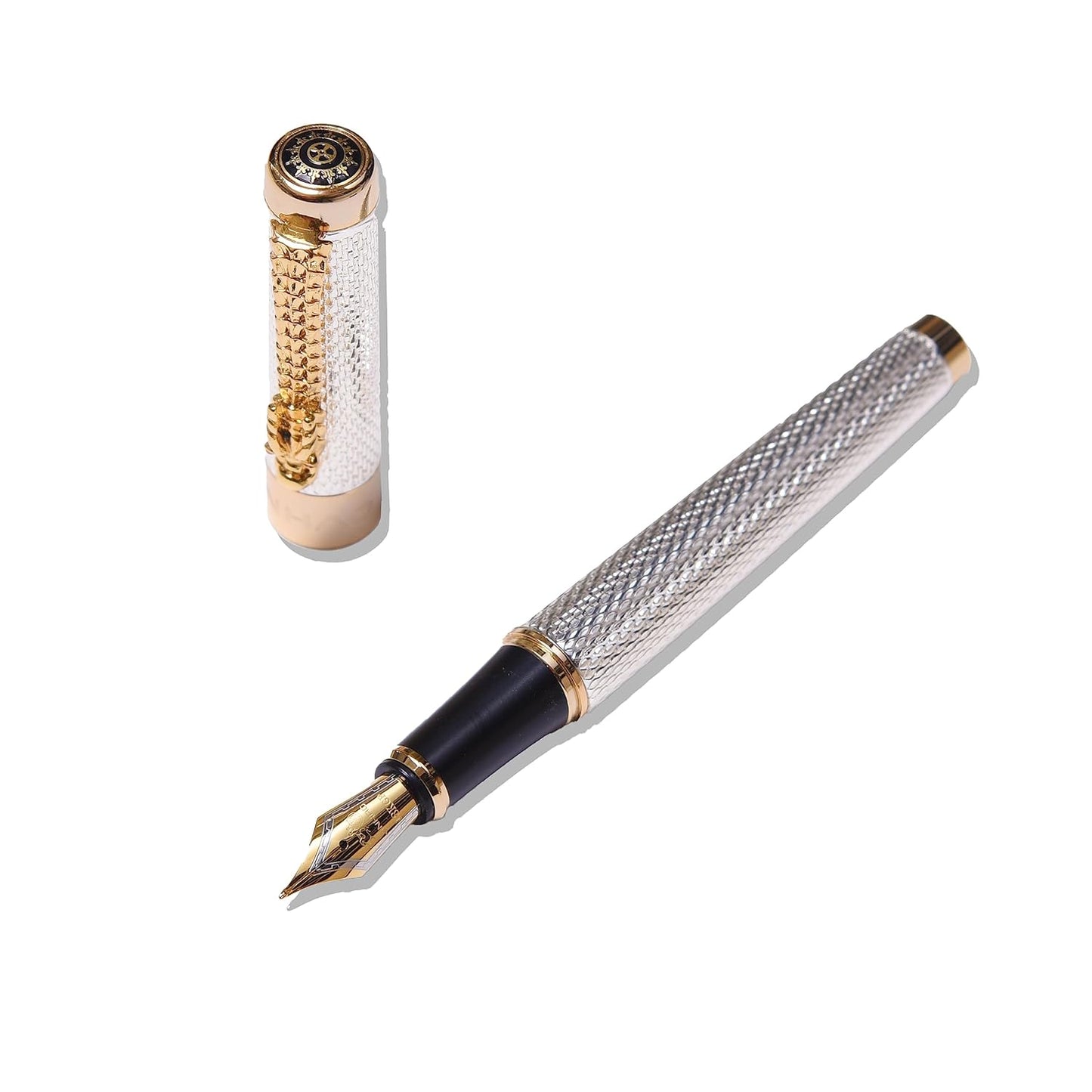 Jinhao 1200 Gold Plated Premium Fountain Pen (Silver)