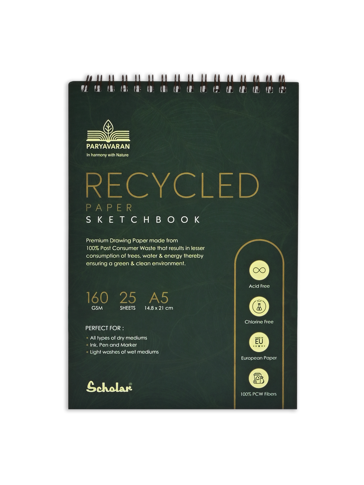 100% Recycled Sketch Book