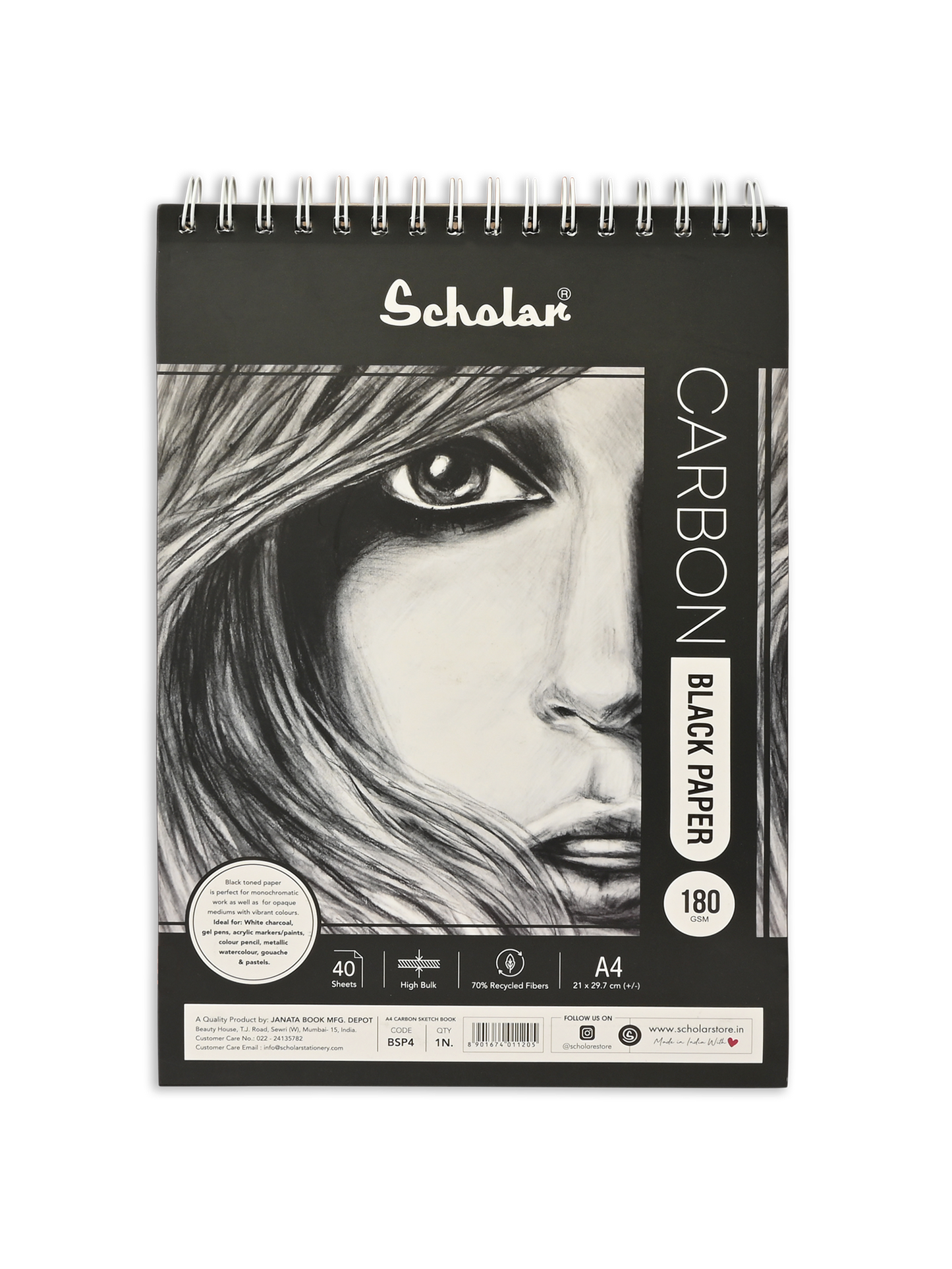 Black Paper Carbon Sketch Pad