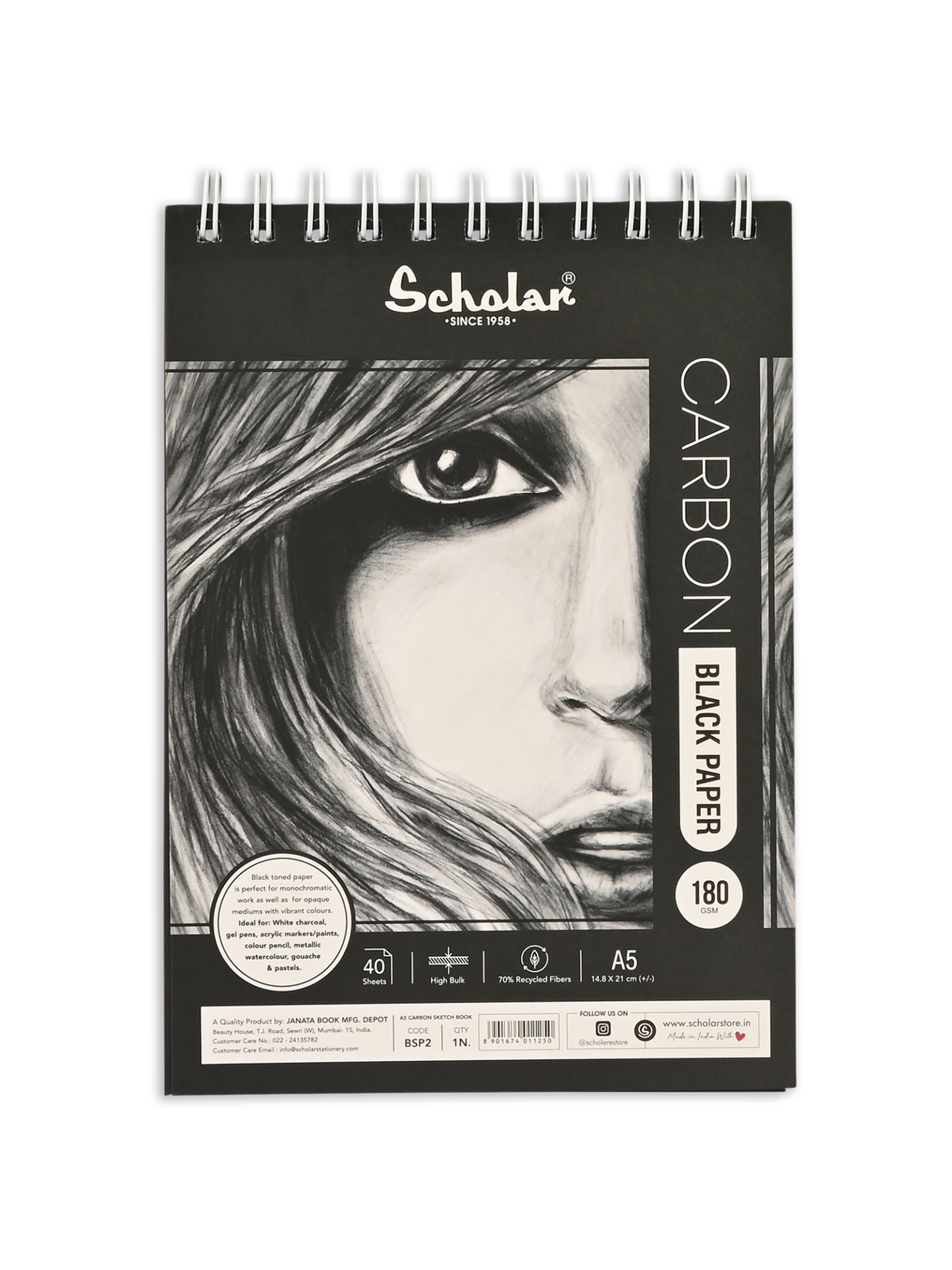 Black Paper Carbon Sketch Pad