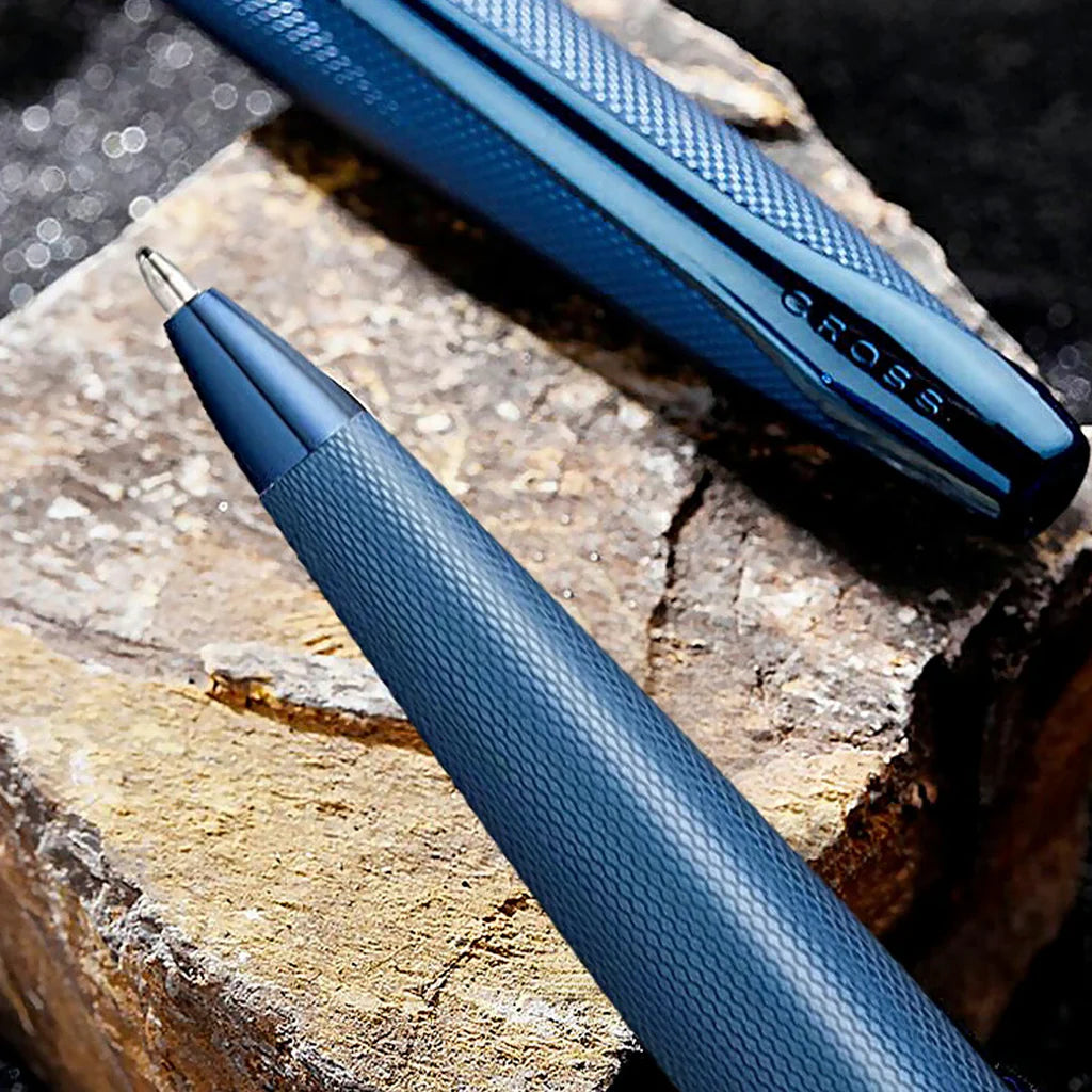 Cross ATX Sandblasted Dark Blue Ballpoint Pen 882-45