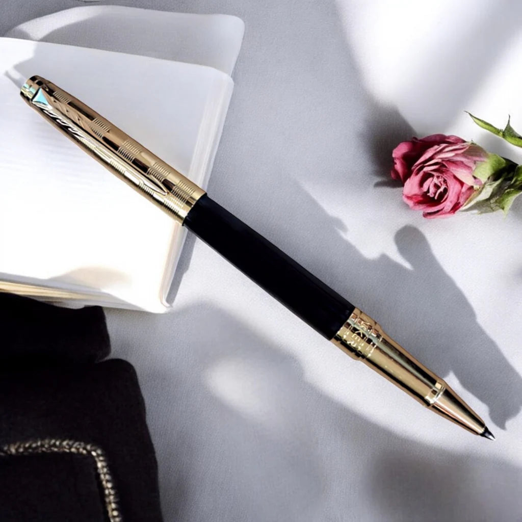 Parker Premium Aster Deluxe Black & Gold GT Rollerball Pen