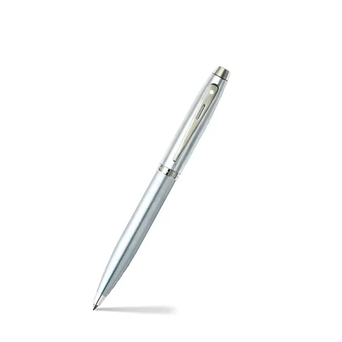 Sheaffer 9306 100 Ballpoint Pen Brushed Chrome with Chrome Plated Trim