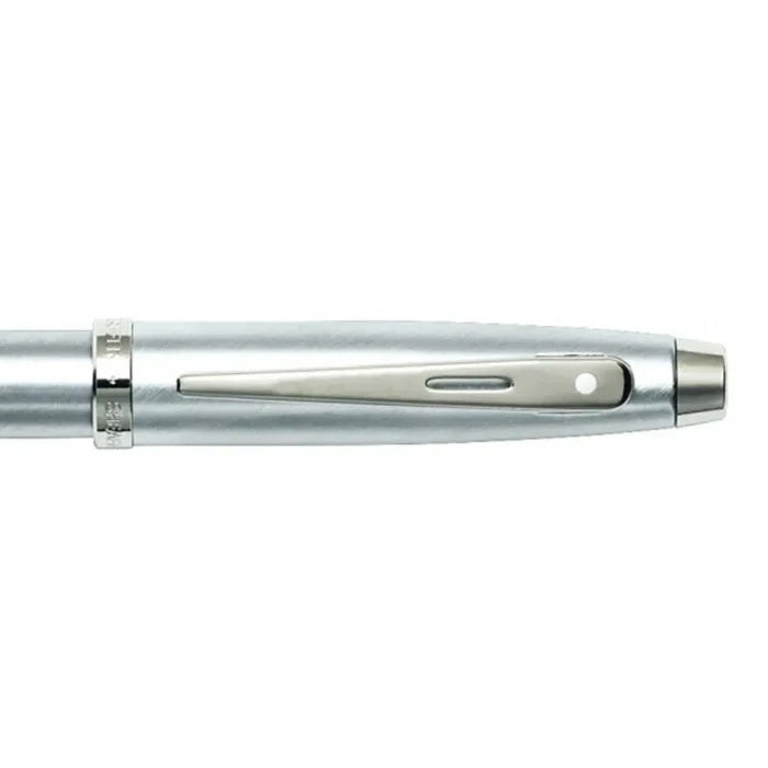 Sheaffer 100 Brushed Chrome Fountain Pen With Chrome Trims