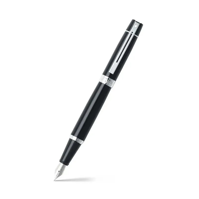 Sheaffer 9312 Gift 300 Fountain Pen Glossy Black with Chrome Trim