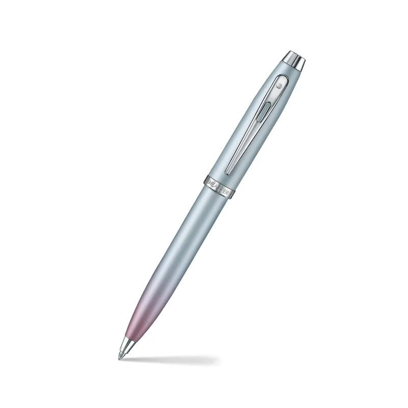 Sheaffer Expressions 100 9376 Blue and Pink Pearlised Gradient Ballpoint Pen with Chrome-plated Trims