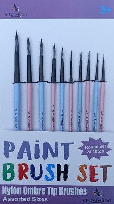 Arora Round Ombre Multicolor Brush Set