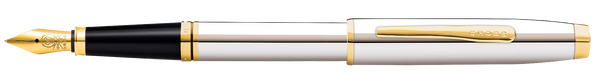 Coventry Polished Chrome with Gold-Tone Fine Nib Fountain Pen