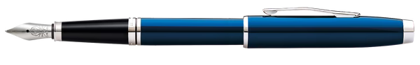 Coventry Blue Lacquer Fine Nib Fountain Pen