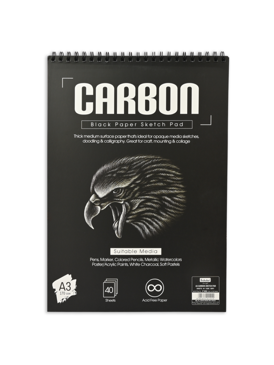 Black Paper Carbon Sketch Pad