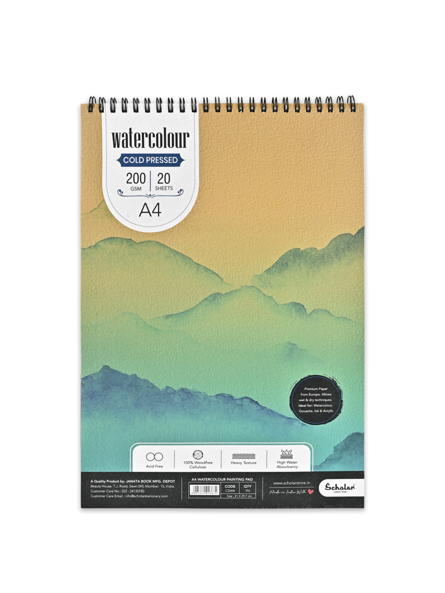 Watercolour Cold Pressed Paper Pads Wire Bound