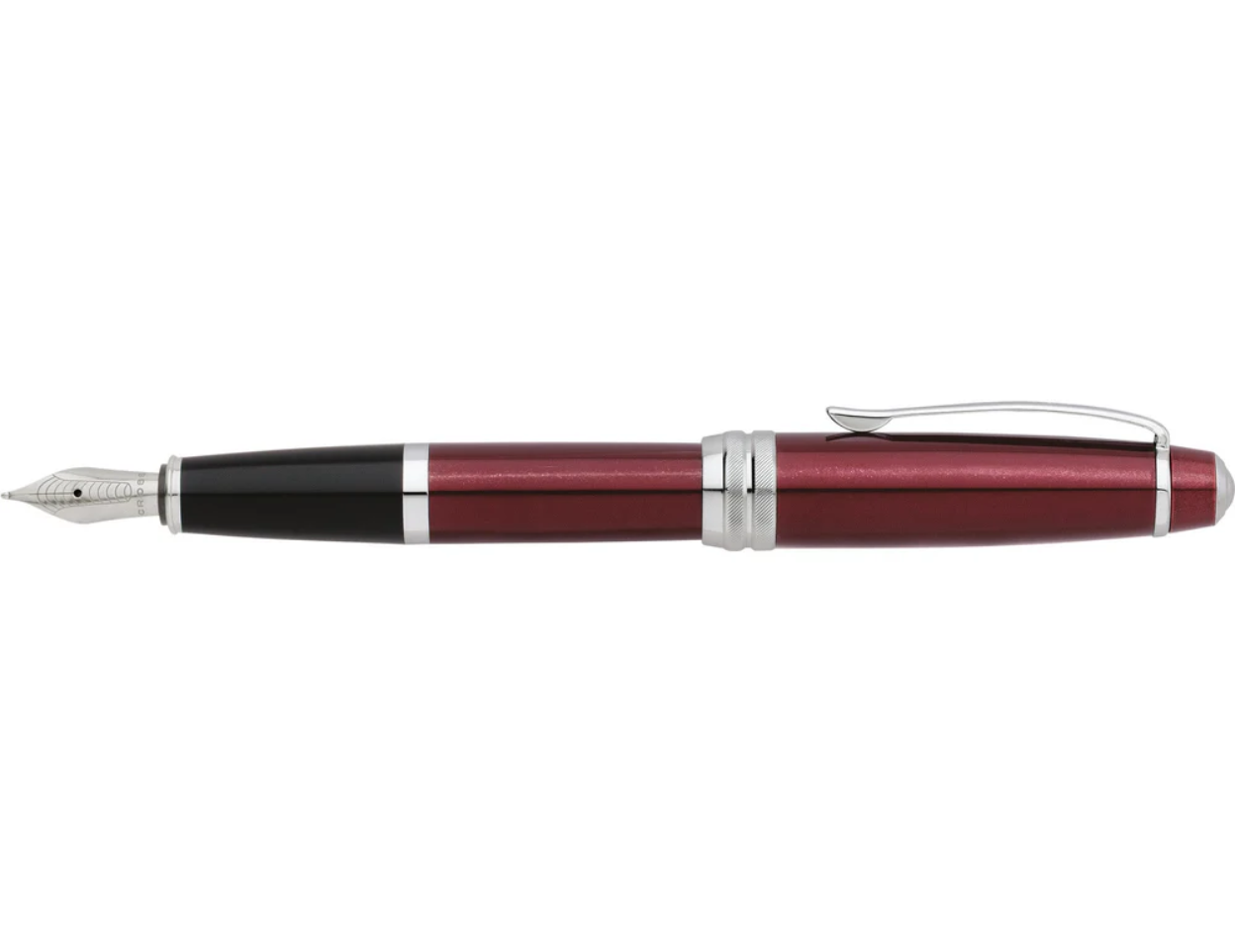 Bailey™ Red Lacquer Stainless Steel Medium Nib Fountain Pen
