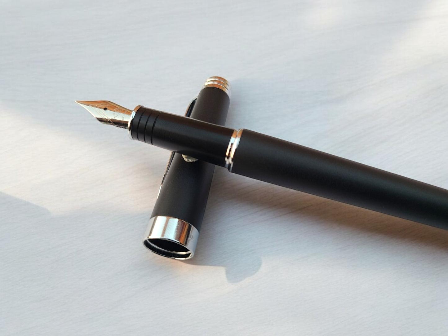 JinHao 991 Black Body Chrome Parts Fountain Pen