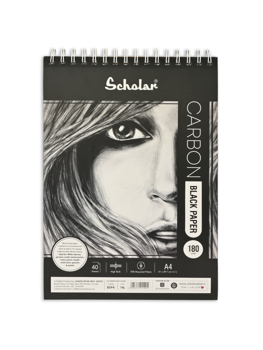 Black Paper Carbon Sketch Pad