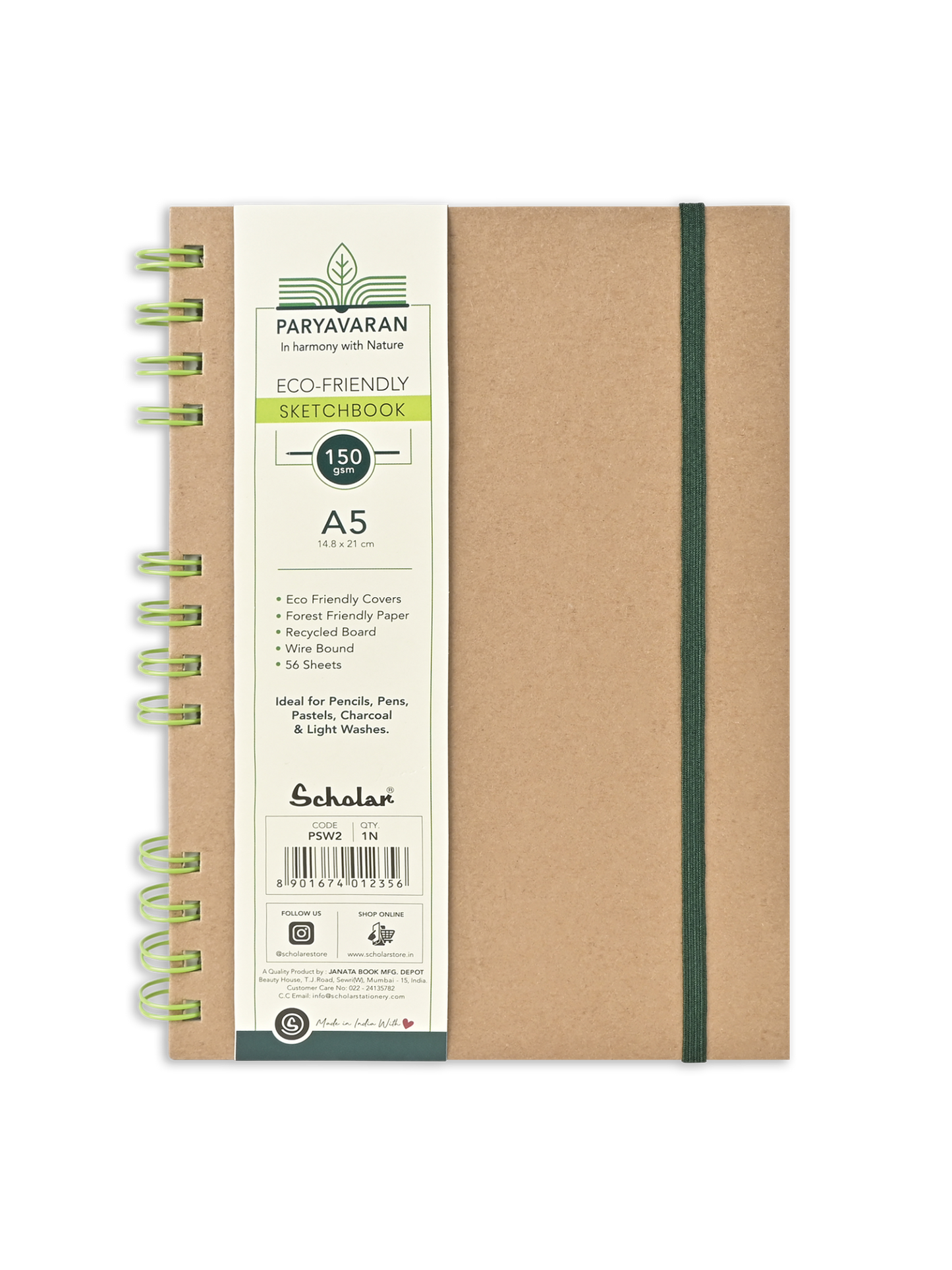 Paryavaran Eco-Friendly Wire Bound Sketch Book