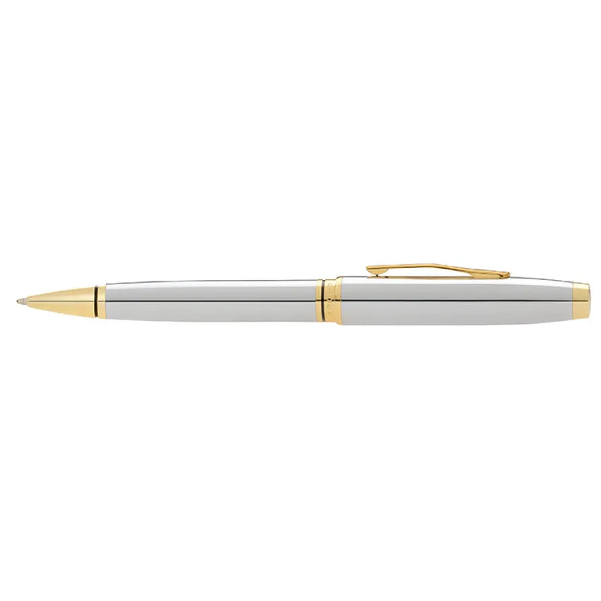 Cross AT0662-2 Coventry Ballpoint Pen Chrome with Gold Trims