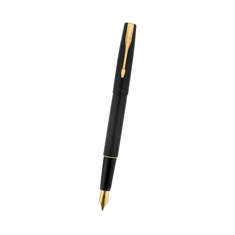 Parker Frontier Matte Black Gold Trim Fountain Pen – Pen Palace