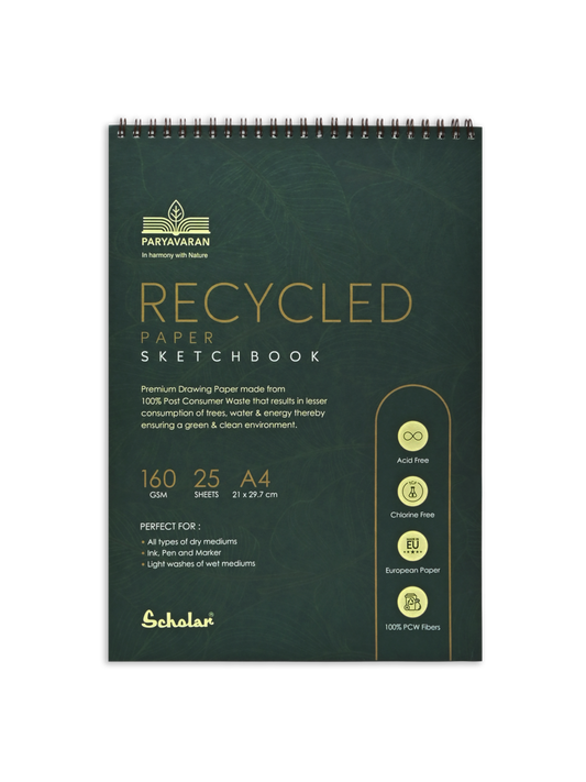 100% Recycled Sketch Book