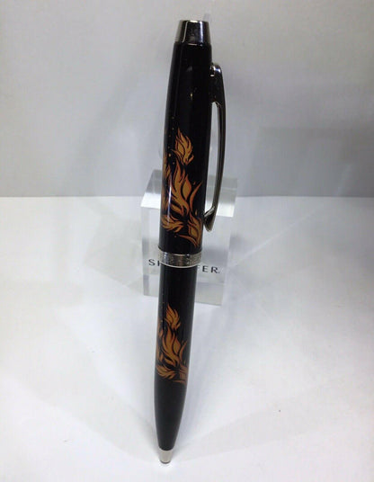 Sheaffer 100 Series Ballpoint Pen – The Flames of Hades – Gloss Black #92812