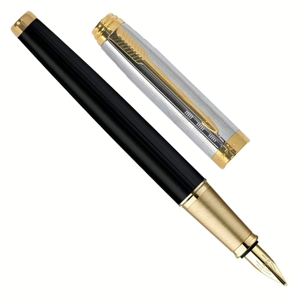 Parker Ambient Deluxe Black Gold Trim Fountain Pen