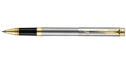 Parker Folio Stainless Steel Gold Trim Roller Pen