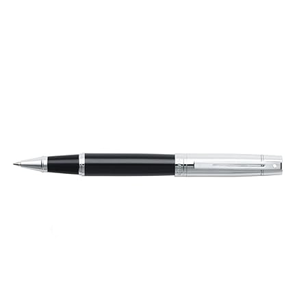 Sheaffer  300 9314 Rollerball Pen Glossy Black and Chrome with Chrome-Plated Trim