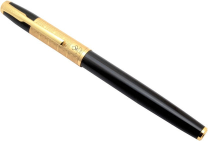 Loushi 236 Roller Ball Pen – Shine Black with Golden Trim