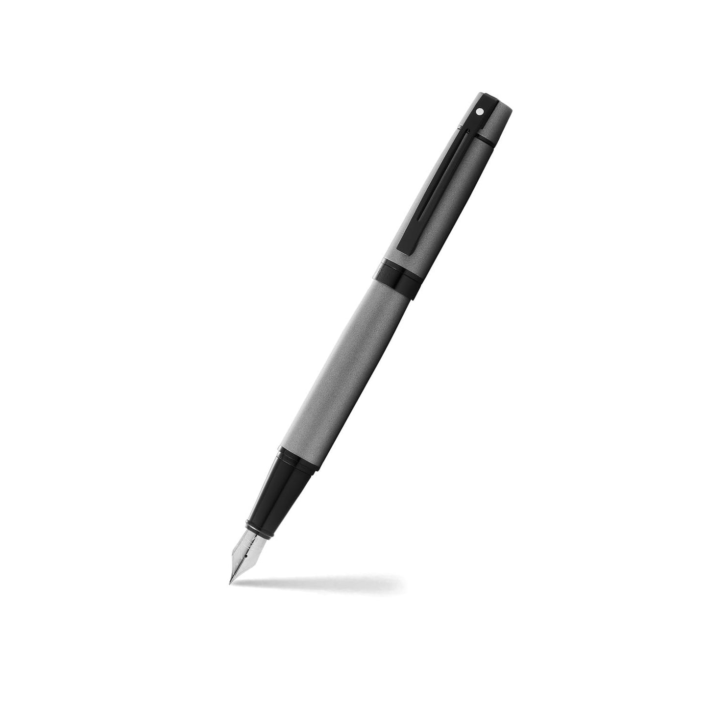Sheaffer Gift 300 Lacquer Fountain Pen  – Matte Grey with Polished Black Trim