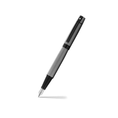 Sheaffer Gift 300 Lacquer Fountain Pen  – Matte Grey with Polished Black Trim
