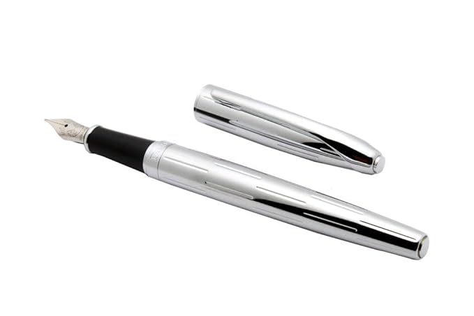 Ledos Domain Lion 362 Century Fountain Pen – Silver with Chrome Trims