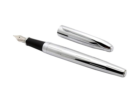 Ledos Domain Lion 362 Century Fountain Pen – Silver with Chrome Trims