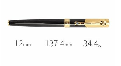 Jinhao Gold Plating Metal Series No. 9009 Hook Blue Diamond Fountain Pen.
