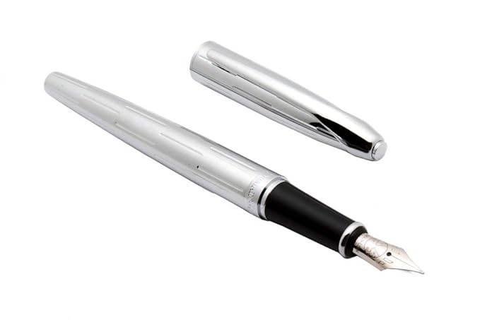 Ledos Domain Lion 362 Century Fountain Pen – Silver with Chrome Trims