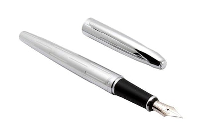 Ledos Domain Lion 362 Century Fountain Pen – Silver with Chrome Trims