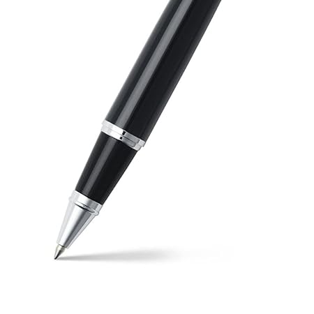 Sheaffer  300 9314 Rollerball Pen Glossy Black and Chrome with Chrome-Plated Trim