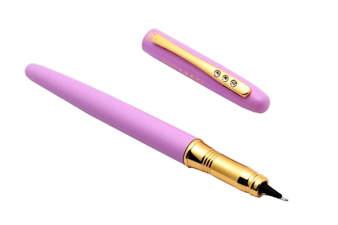 Ledos Luoshi 262 All Rounder Fountain Pen 360 Degree Angle Writing Golden Trims - Pink