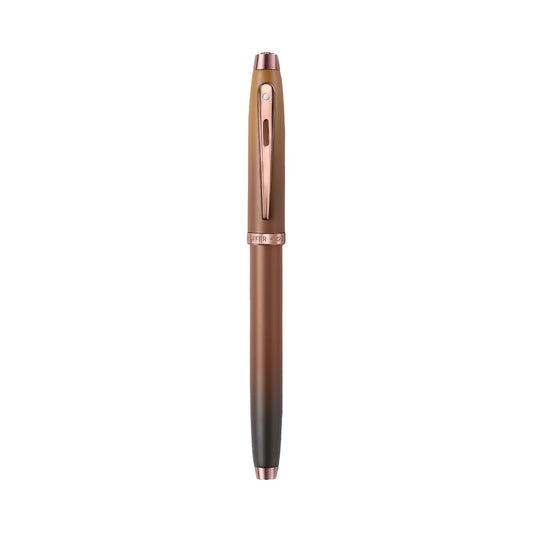 Sheaffer 100 9374 Coffee Edition Matt Brown Rollerball Pen with Regal Brown PVD Trims