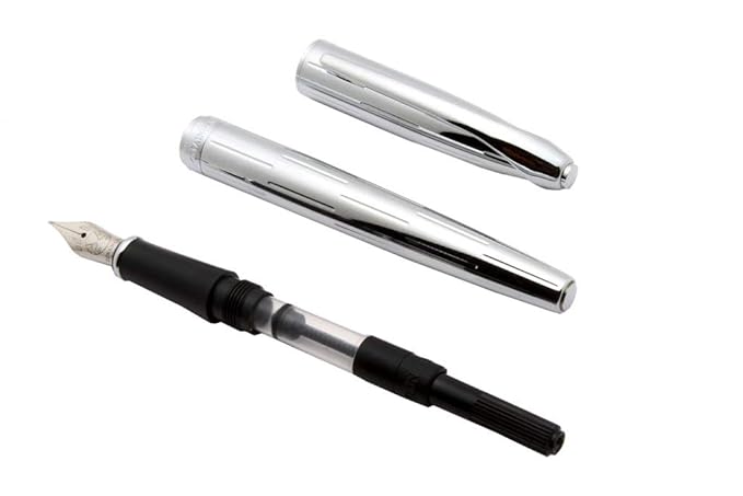Ledos Domain Lion 362 Century Fountain Pen – Silver with Chrome Trims