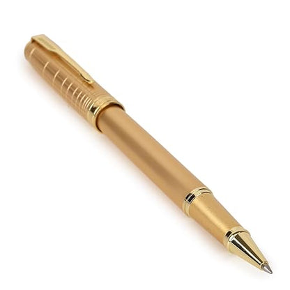 3107 Luxury Roller Ball Pen – Gold Finish Metal Body with Golden Arrow Cap & Clip
