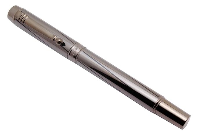 Dikawen 8037 Gunmetal Fountain Pen With Black Strips