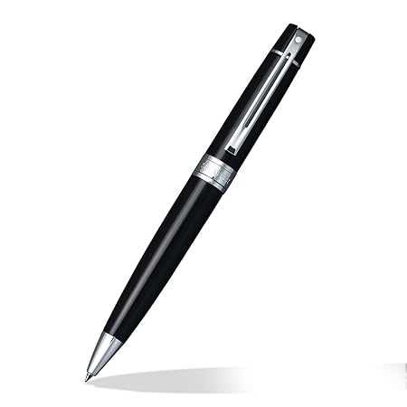 Sheaffer Gift 300 9312 Glossy Black Ballpoint Pen With Chrome Trim